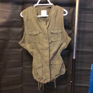 Army green vest old Navy
